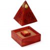 Quemador de Incienso para Conos – Caja Pirámide de Madera de Mango | Buda Tallado.
