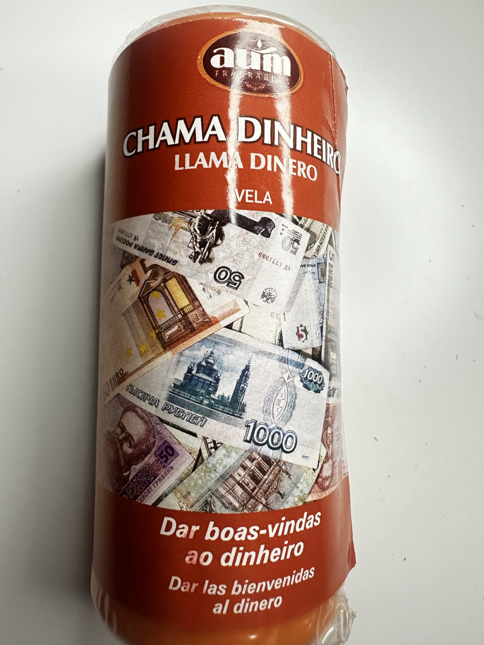 PACK 3 Vela Votiva de Cera “Llama Dinero” - Imagen 2