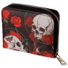 Cartera con Cremallera Calavera y Rosas Pequeña