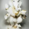 Figura Ganesha 28 cm Blanco y Oro